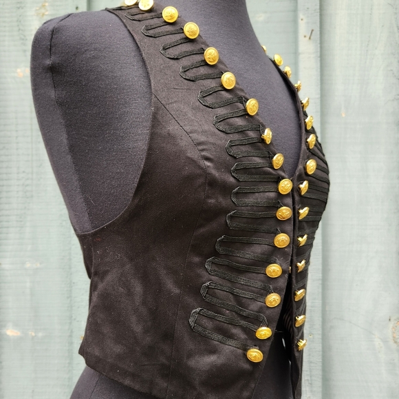 Primark Atmosphere Military Style Black Vest New With Tags Size UK 10 - Picture 6 of 10